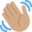 waving hand, medium skin tone